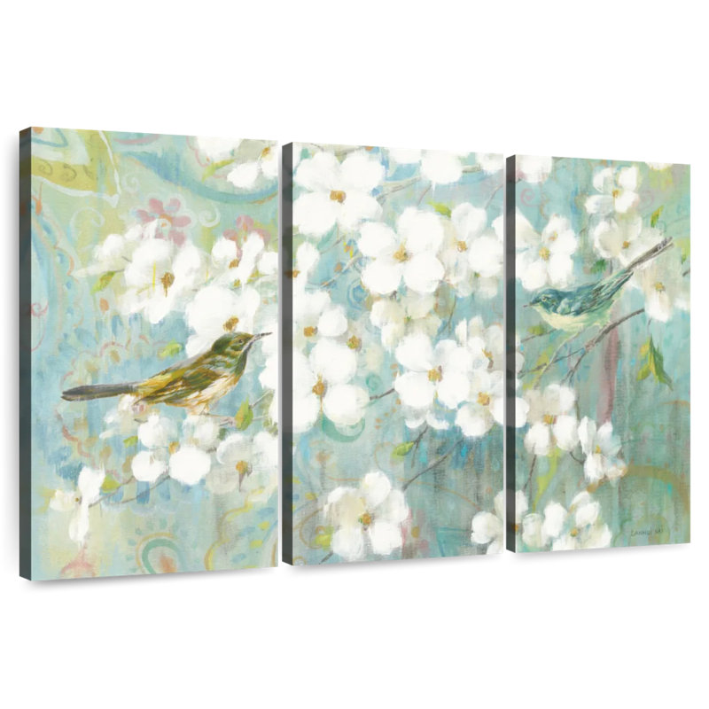 Harnek printemps rêve bleu sarcelle, H 32 po x l 50 po