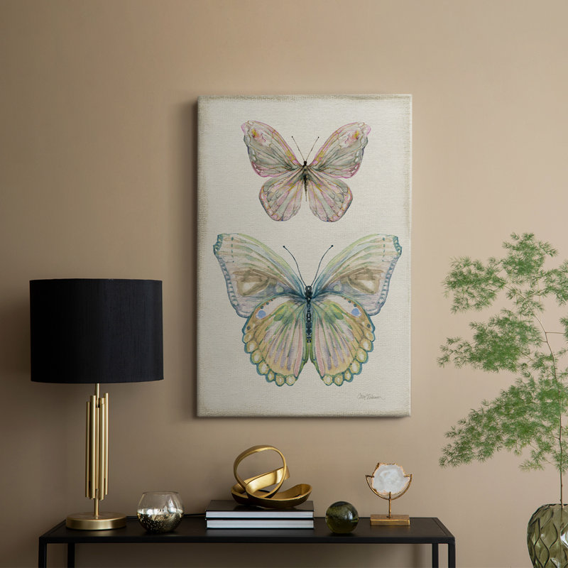 Papillon botanique I - Cavas enveloppés de galerie, H 27 po x l 18 po