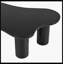 ON-TREND Table basse en nuage de 44 po x 25,9 po avec plateau de 1,5 po d'épaisseur, table de bout irrégulière de style crème avec 3 pieds robustes, table centrale élégante avec bord rond pour le salon, noir