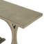 Table d'entrée de 59,8 po avec design en U, finition en placage de chêne, pieds en bois d'hévéa, surface lisse pour la surface de présentation décorative, couloir courbé mince