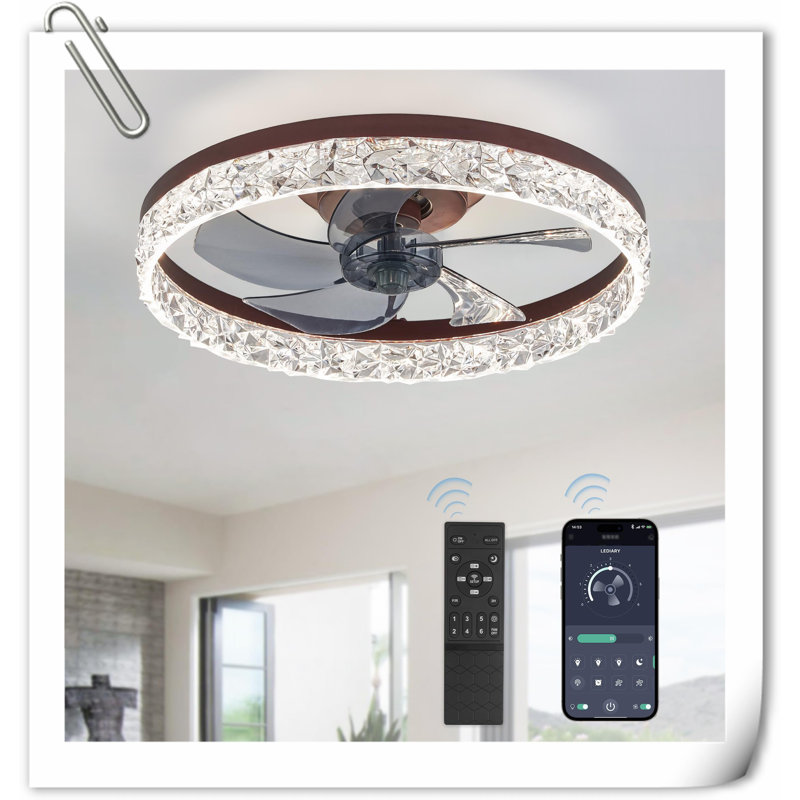 Ventilateur de plafond Myhrren, Brun