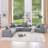 Boneless 156''Oversized Modular U Shaped Sectional Sofa