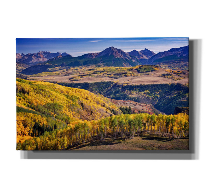 Toile épique Graffiti «Sunshine Mountain Autumn» par Rick Berk, 40 po x 26 po, H 26 po x l 40 po x P 1,5 po