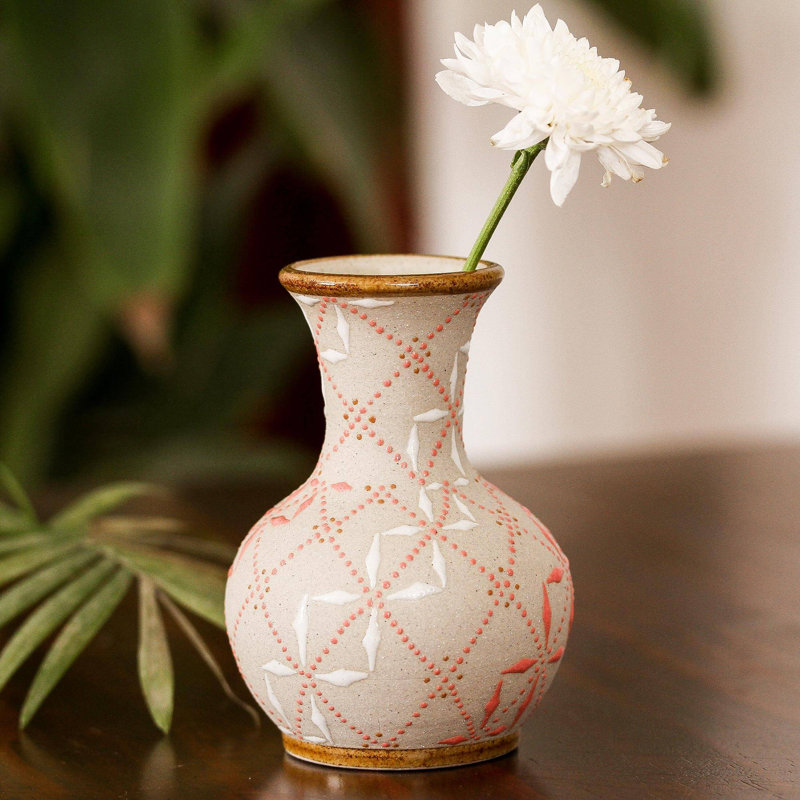 Fleur en treillis Union Rustic, vase en céramique