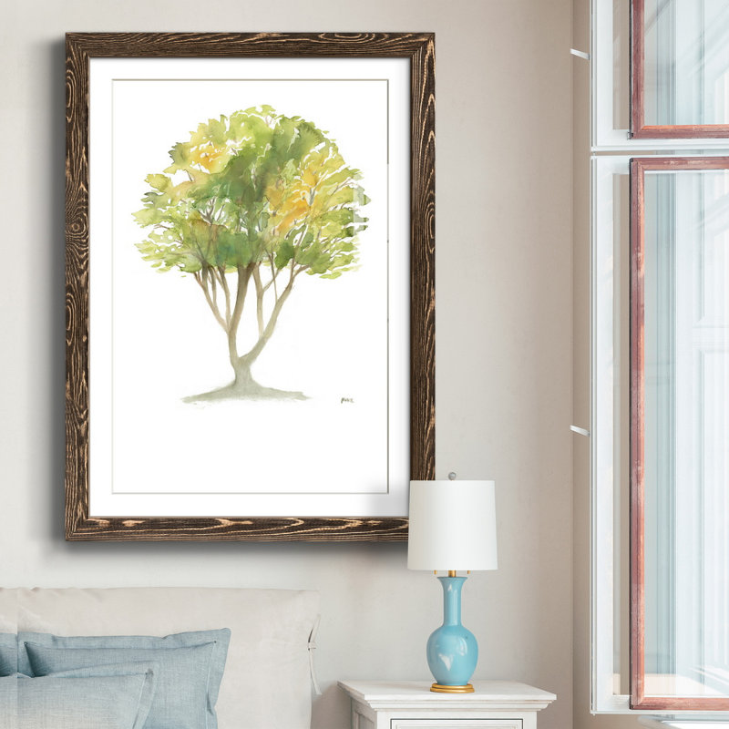 Larbre - reproduction de cadre photo sur papier, H 37,5 po x l 27,5 po x P 1,5 po, Papier, cadre noyer