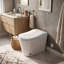 Toilette intelligente à bidet avec eau chaude instantanée, couvercle automatique, siège chauffant et séchoir à air chaud