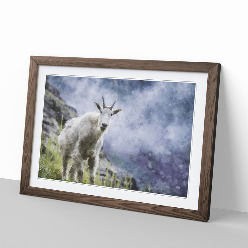 Mountain Goat Vol.2 - Framed Print, Walnut Framed, 36cm H x 48cm W x 2cm D