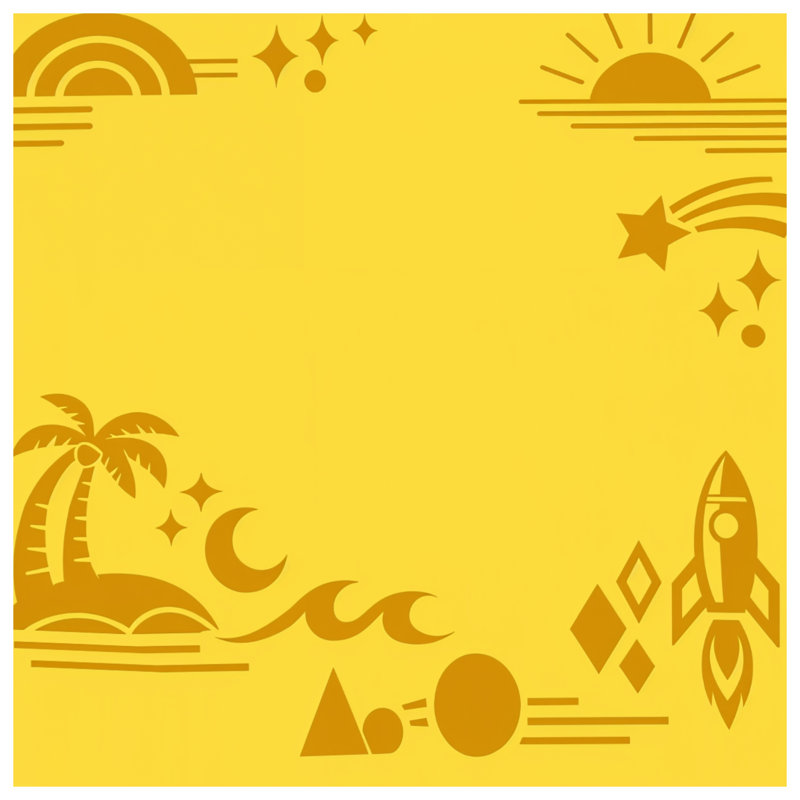 Housses de couette Yellow Beach Rocket Scene, Queen