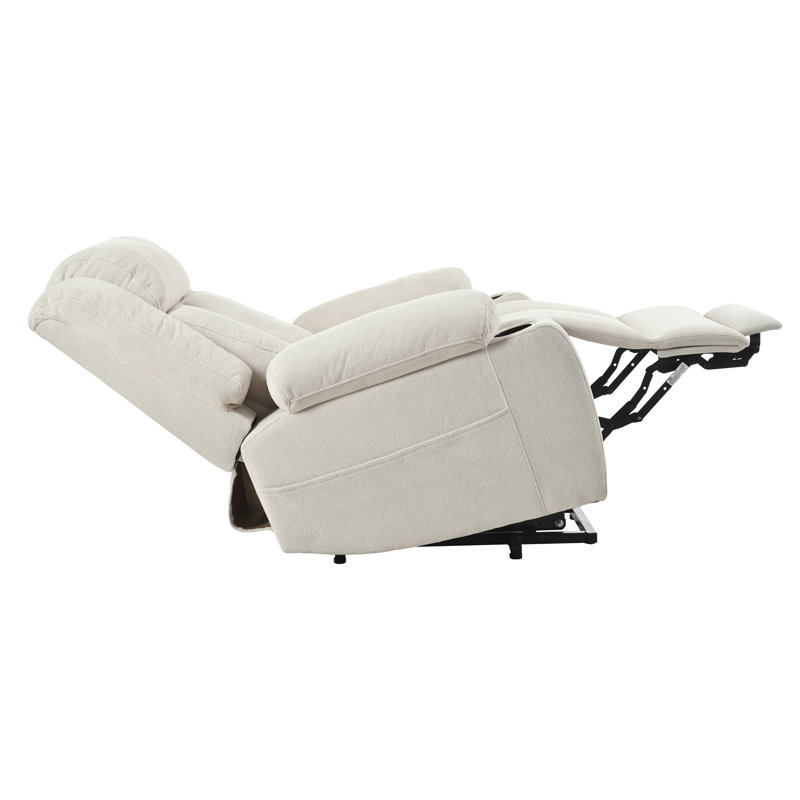 Power Lift Recliner With Extended Footrests, Grey