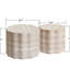 Lot de 2 tables basses rondes pour bureau ou appartement - Brun beige, minimaliste, bois d'ingénierie, sans montage, gain de place, entretien facile, facile à nettoyer, convient aux petits espaces et au salon.