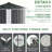 Metal Outdoor Storage Shed 6 X 4 Ft, Gray, Waterproof Garden Tool For Patio, Lockable Door, - Surface Gray Ft With House Backyard, Reinforced Galvanized Steel Frame, Trouble Assembly