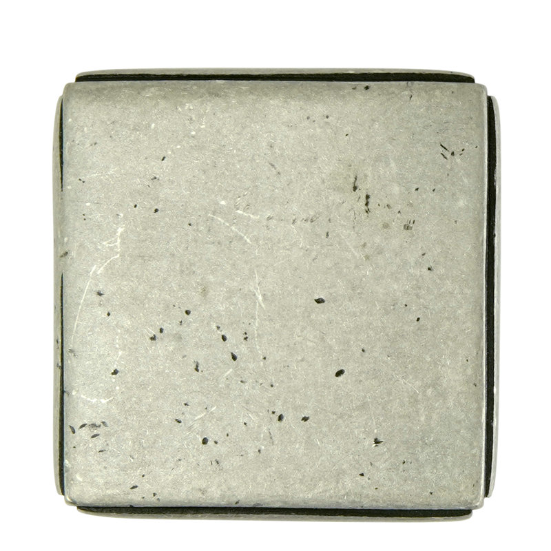 HALTON SQUARE KNOB IN ARTISAN PEWTER FINISH