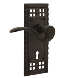 Craftsman Plate Passage (Hall & Closet) with Decorative Keyhole and Manor Lever