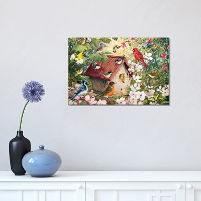 «Spring Birds and Birdhouse» par Greg & Company - impression