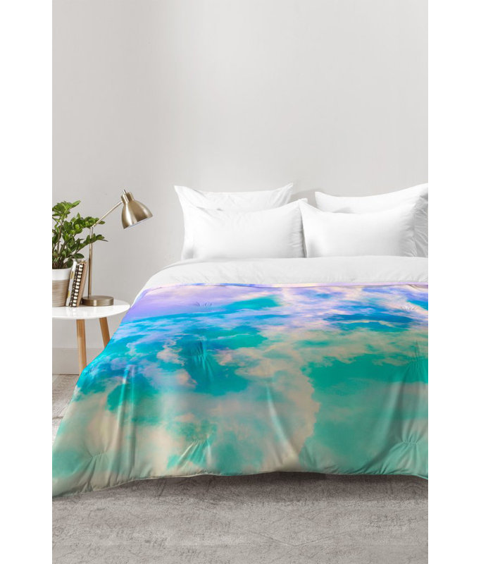 Ensemble d'édredon Painted Clouds, Édredon pour lit simple TG + 1 taie décorative