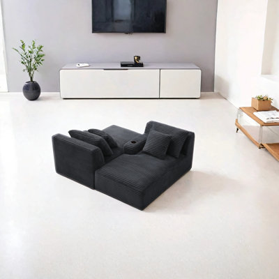 Double fauteuil inclinable compressible avec porte-gobelet