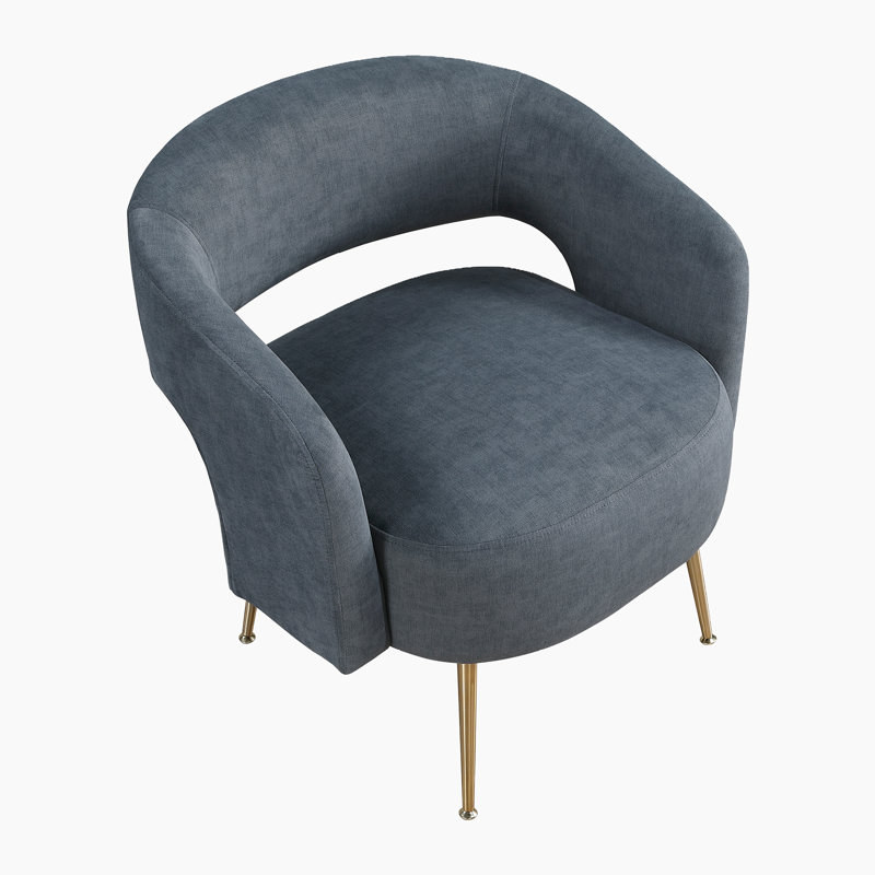 Fauteuil d'appoint 27,5 po Candide Modern Glam, Gris foncé