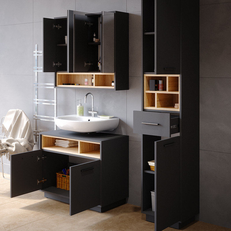 Bettysue Bathroom Furniture Suite, Black