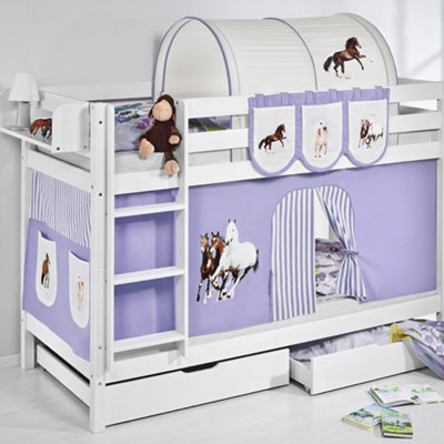 Pferde European Single (90 X 200Cm) Solid Wood Standard by Lilokids