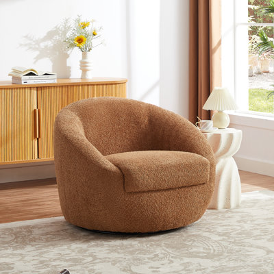 Fauteuil demi-tonneau pivotant de 35,03 po Trentino