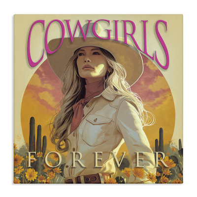 «Cowgirls Forever Portrait», art mural sur toile par Steve Hunziker