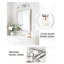 Éclairage pour meuble-lavabo de campagne 3 lumières 23 pouces, abat-jour globe en verre transparent, nickel brossé-2026366297-2026366299