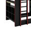 Lit superposé double en bois avec bureau, tablettes de rangement, DEL et station de charge