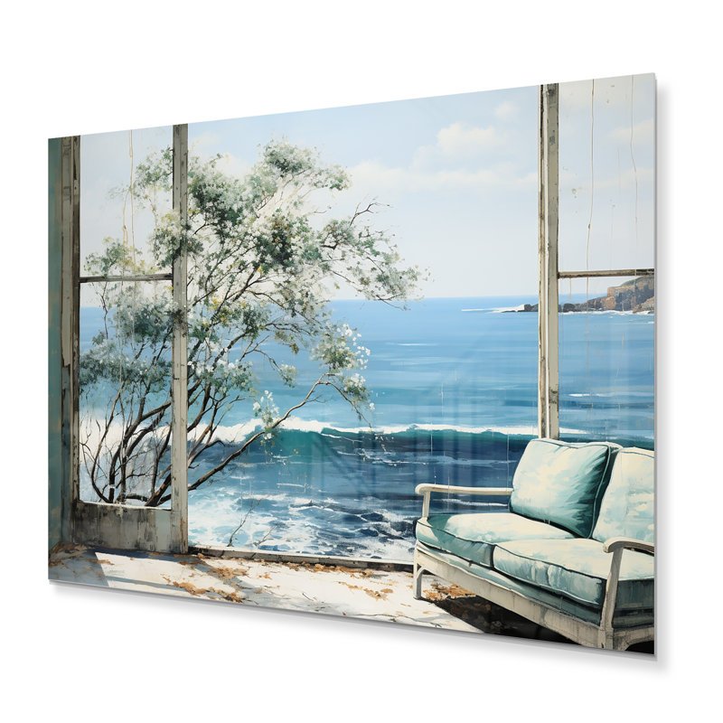 Coastalwindows Windows to the IV - impression sur métal, H 30 po x l 40 po x P 1 po