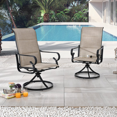 Rusi Swivel Patio Dining Chair (2-Pack)