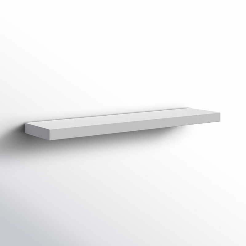 Sherice Manufactured Wood Floating Shelf, 1.97" H x 43.21" W x 10.24" D, White