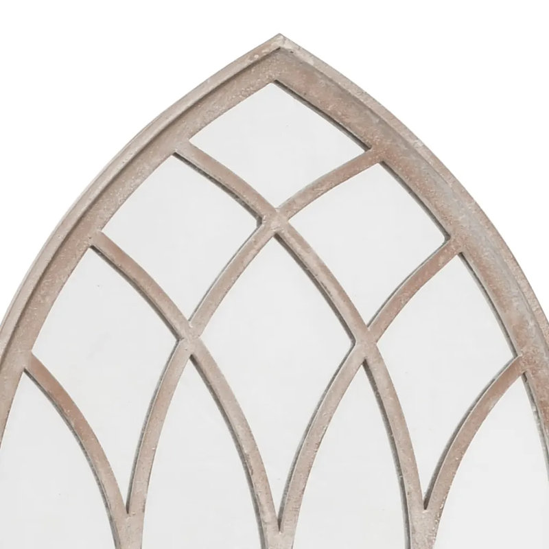 Aashita Metal Flat Wall Mirror, Sand, 100cm H x 45cm W