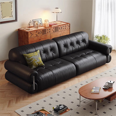 French-style Light Luxury Black Sofa