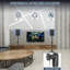 Adjustable Height Speaker Stands, Extend 78 To 104CM Floor Speaker Stand Holds Satellite Speakers & Bookshelf Speaker, 1 Pair (3 Sections)