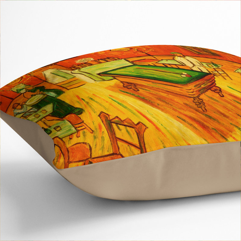 The Night Cafe Vol.1 Square Throw Cushion, Stone, 40cm H x 40cm W x 15cm D
