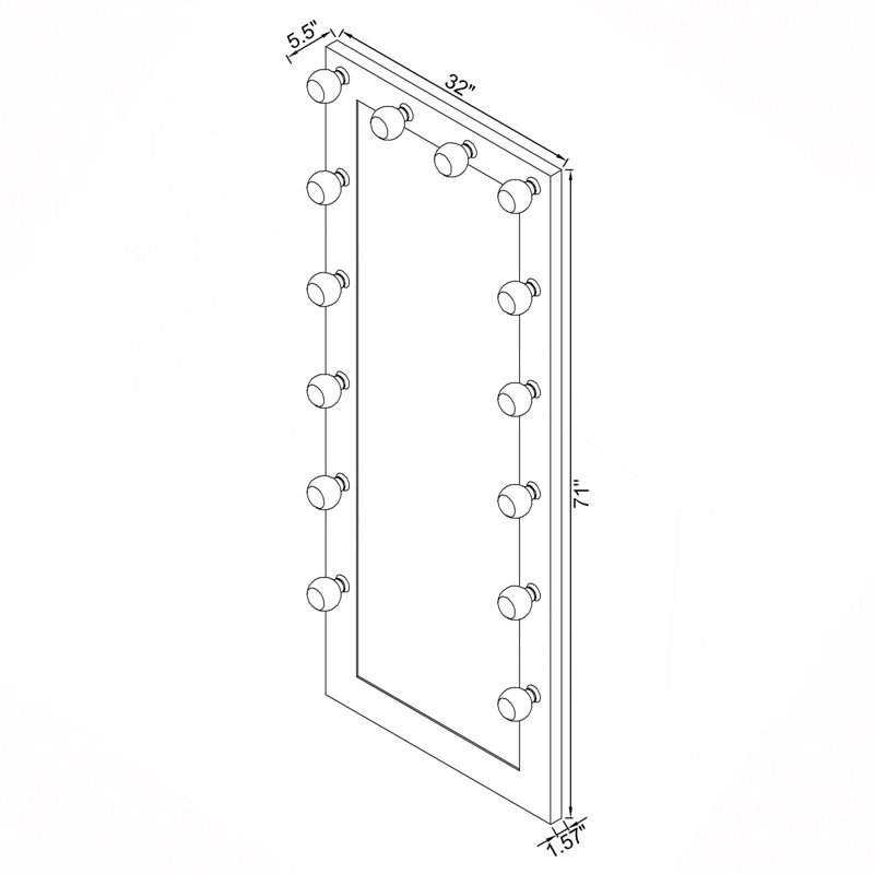 Miroir de plancher Theron