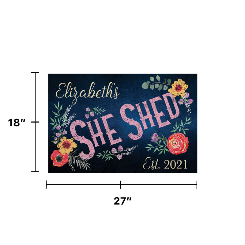 Tapis d'intérieur / extérieur antidérapant She Shed, H 0,13 po x L 27 po x l 18 po