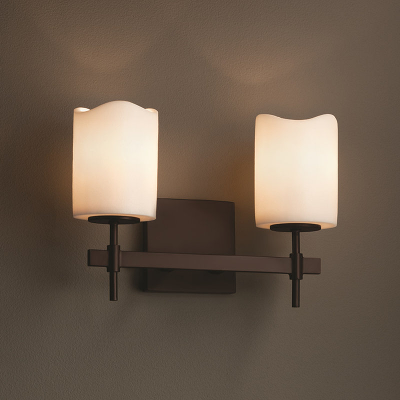 Burdette 2 - Light Vanity Light, Cream, Dark Bronze