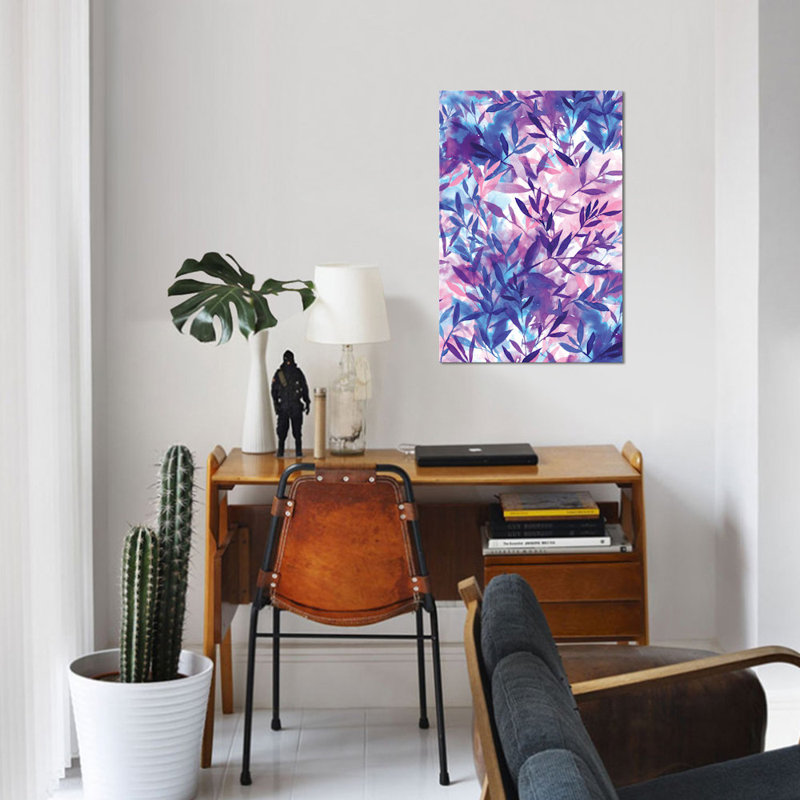« changes mauve », impression sur toile, H 40 po x l 26 po x P 1,5 po, Pas de tapis, Toile tendue