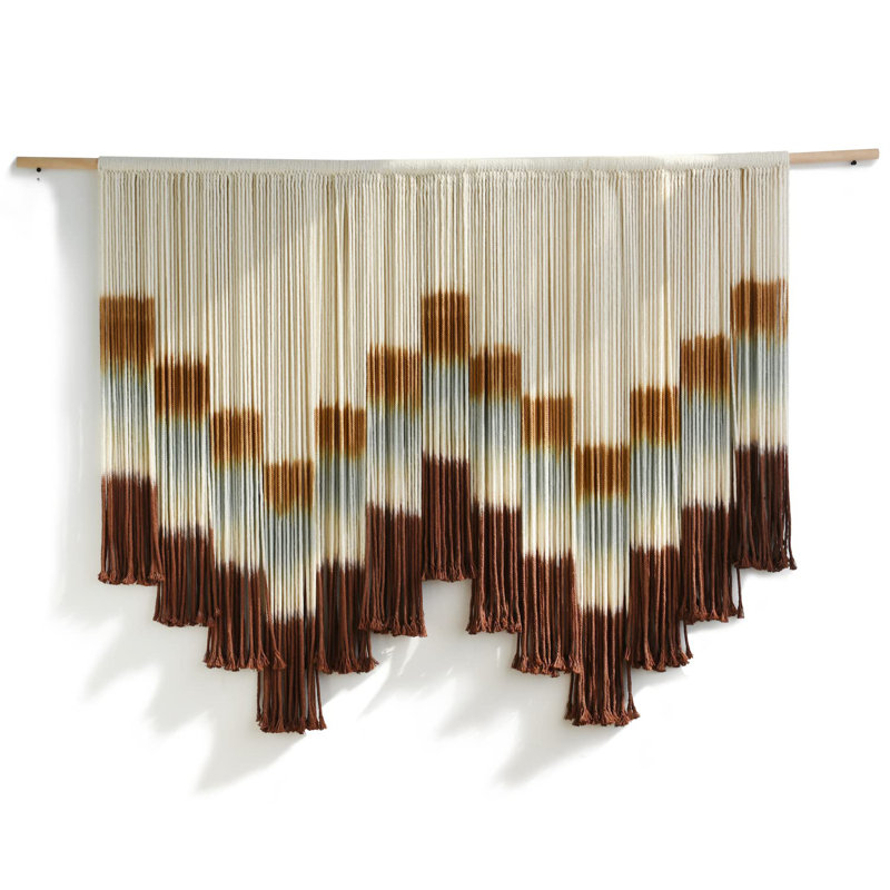 Décoration murale en fils de bohème décoratifs géométriques à grande échelle avec motif géométrique Tie-Dye 59 po