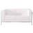 Streetman LeatherSoft Modular Loveseat w/Quilted Tufted Seat &Encasing Frame