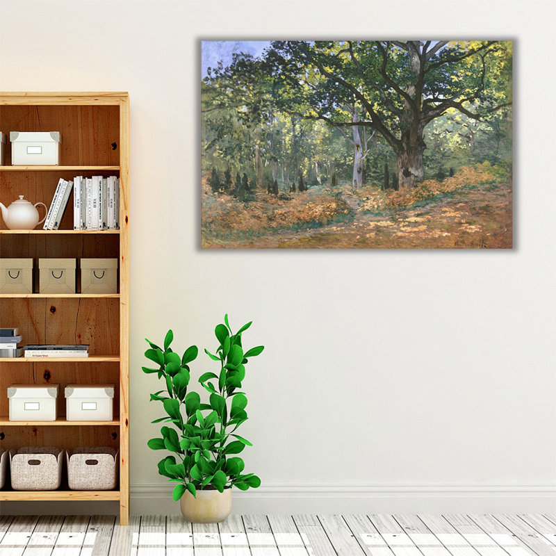 The Bodmer Oak, Fontainebleau Forest, 1865 - reproduction d'art sur toile, H 32 po x l 48 po