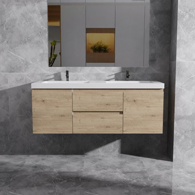Meuble-lavabo avec comptoir en pierre 60 po Reada