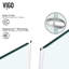 Cabine de douche à charnière sans cadre avec verre transparent 3/8 de l 34 po x P 34 po x H 73 po Verona-87809707