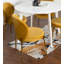 Ensemble de salle à manger 5 pièces Contemporary, table ronde blanche avec 4 chaises-114251843