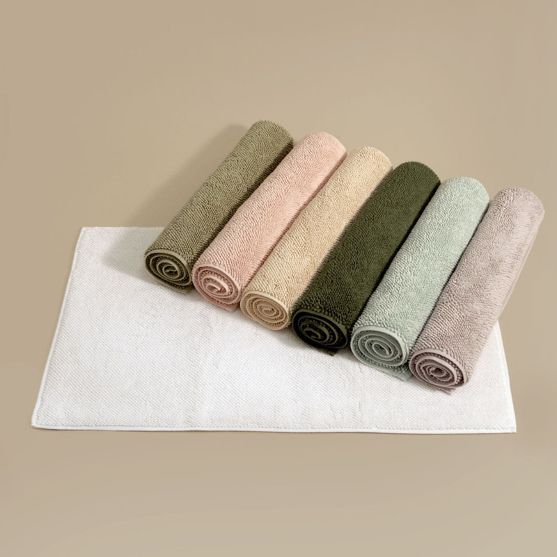 100% Cotton Bath Mat, White