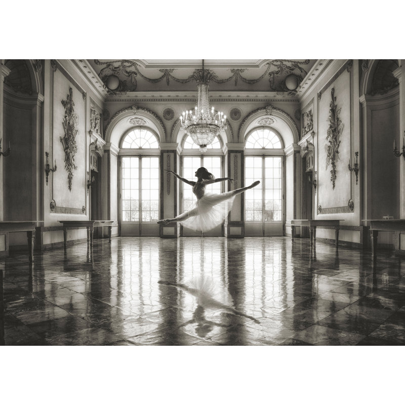 Ballerina In A Palace Hall by Julian Lauren - Wrapped Canvas Print, 60cm H x 80cm W x 4cm D