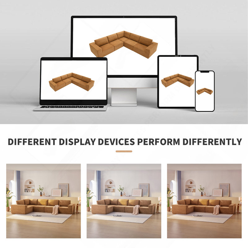Versatile Modular Sofa Set For Home, No Assembly, Comfortable And Stylish, Brown Fabric