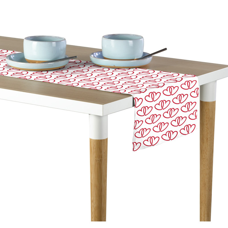 Mccallum A Pair of Hearts Table Runner, 72" L x 12" W