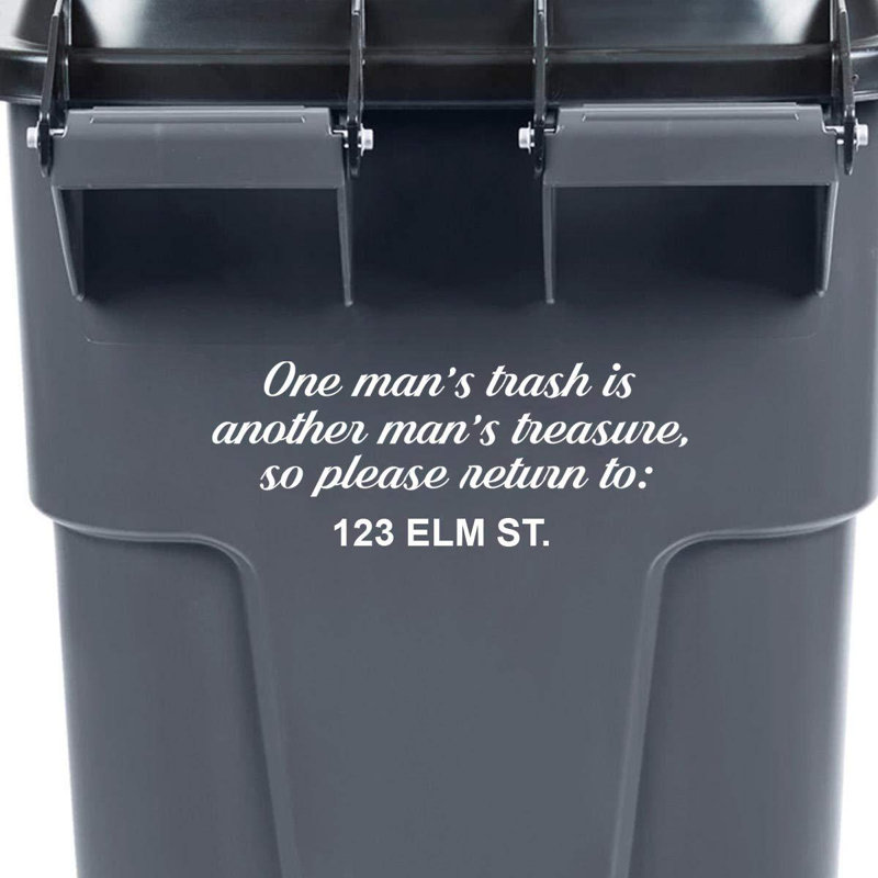 Décalque pour les poubelles d’un homme vwaq one, Blanc