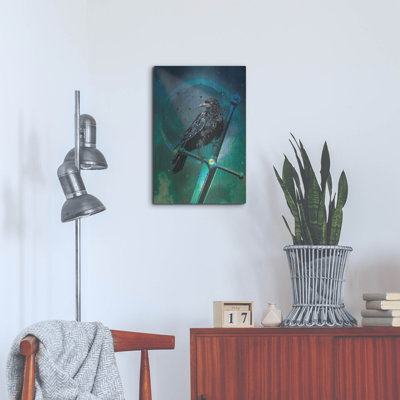 «Cosmic Raven» par Karin Roberts, art mural en métal